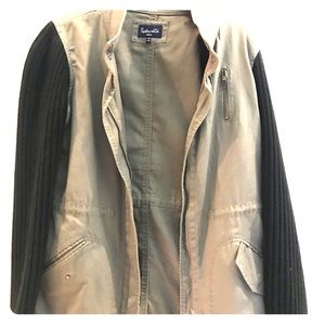 Splendid Utility Jacket with Sweater Sleeves